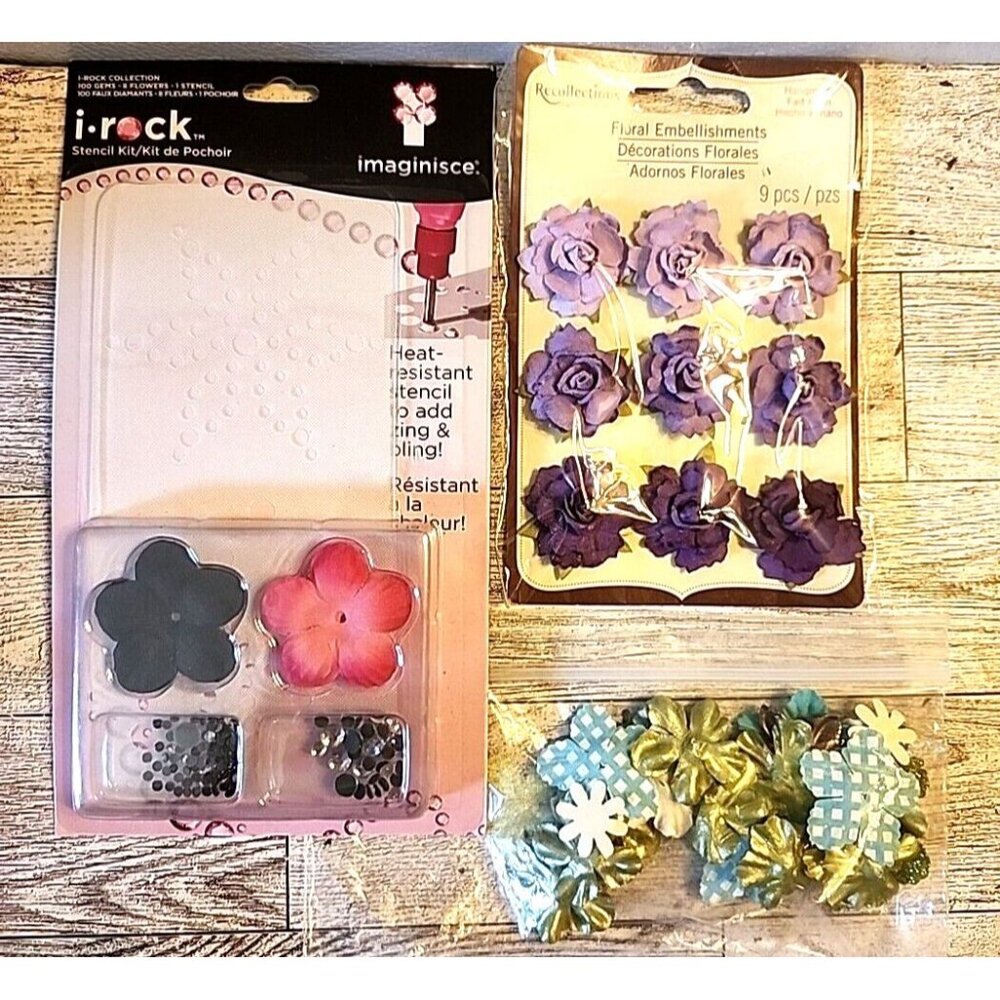 Floral Embellishments for Scrapbooking and Card Making NEW Crafts Flowers